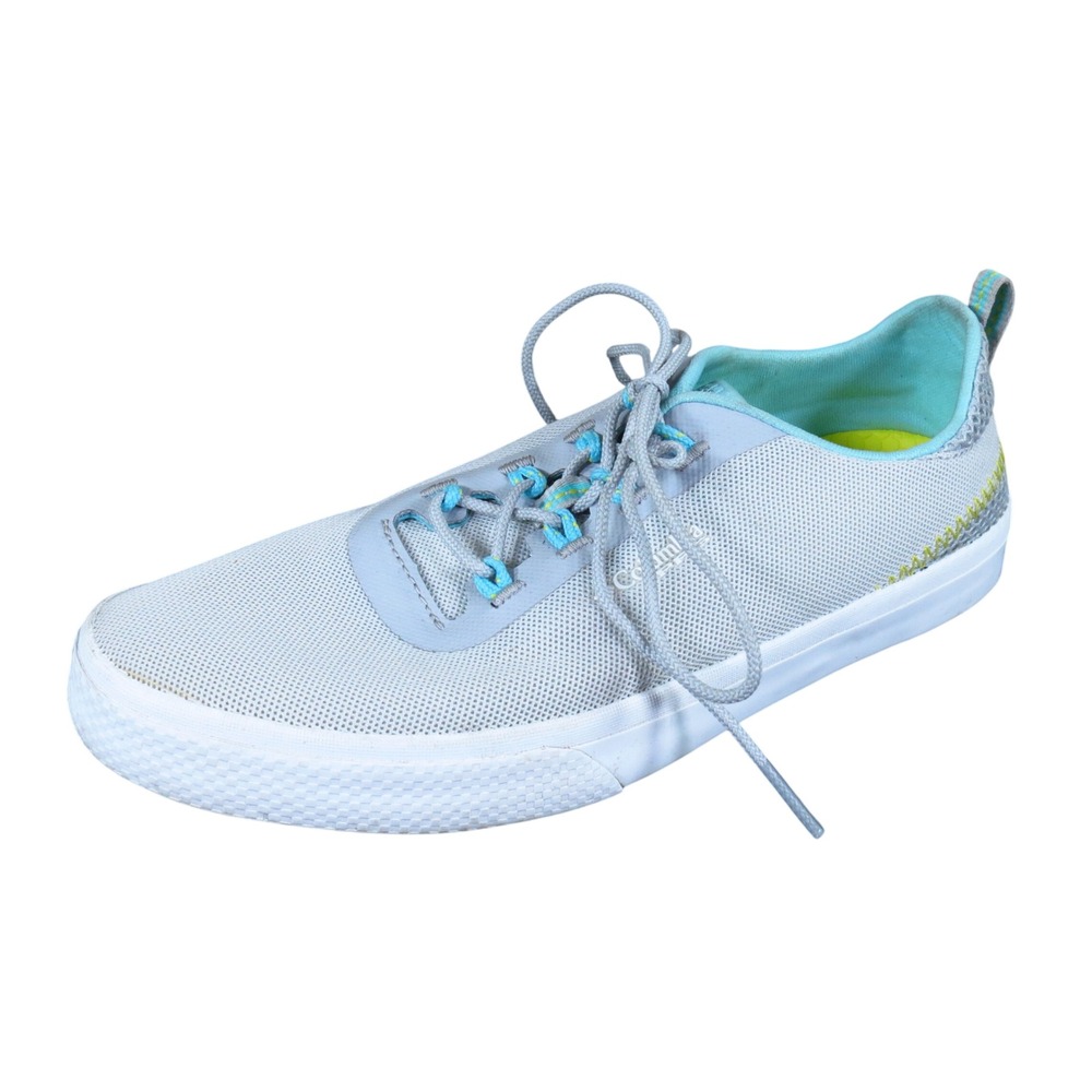 Columbia Dorado PFG Womens Boat Shoe Sneaker Size 6 Fishing Boating Grey Aqua